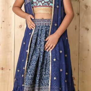 Art Silk Party Wear Kids Lehenga