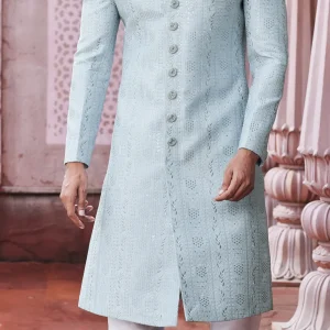 Art Silk Wedding Sherwani
