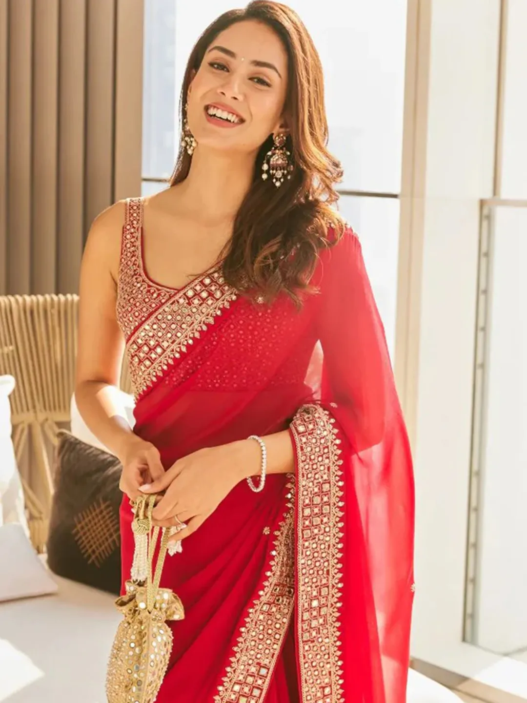 Georgette Party Wear Saree - Image 2