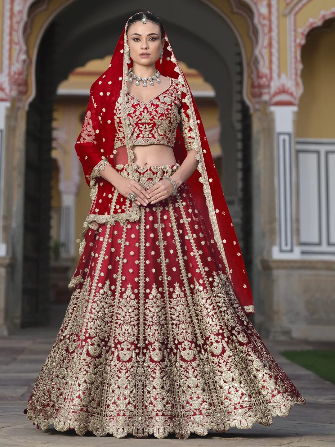 Net Bridal Lehenga